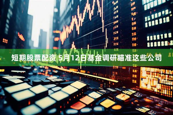 短期股票配资 5月12日基金调研瞄准这些公司